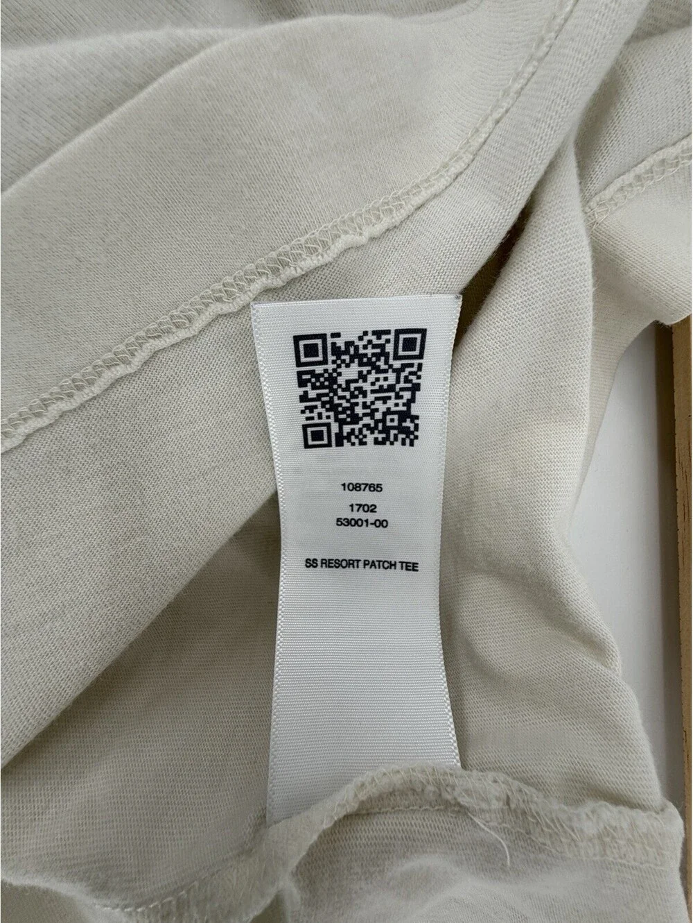 True Religion Men’s Large SS Resort Patch Tee Ivory 100% Cotton Graphic